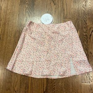 NWT Princess Polly pink floral edge of paradise mini skirt size 4